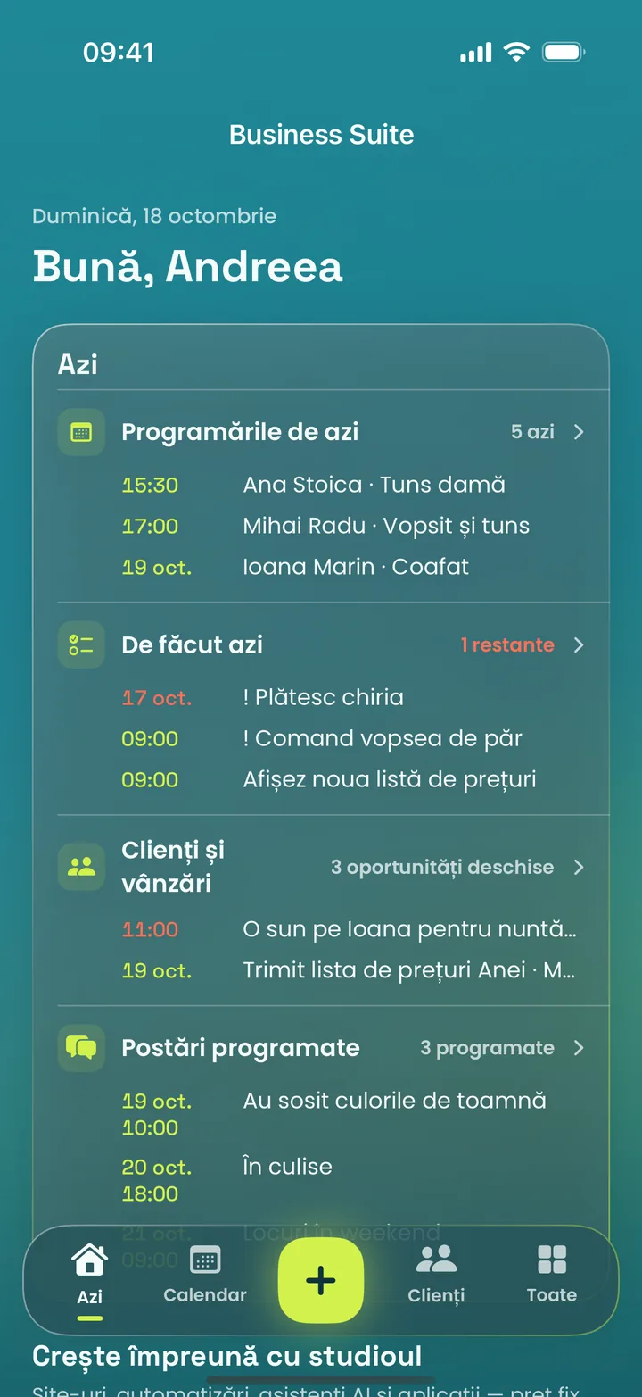 Aplicația MotionFlow pe iPhone: Azi